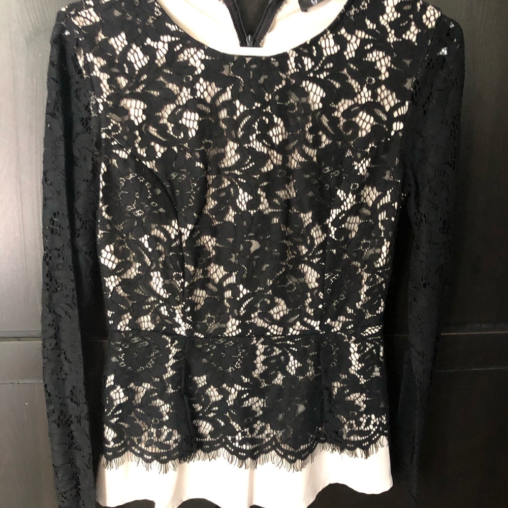 Mendocino lace peplum blouse bnwt